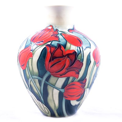 Lot 2 - Emma Bossons for Moorcroft Pottery, 'Eternal Love' pattern vase