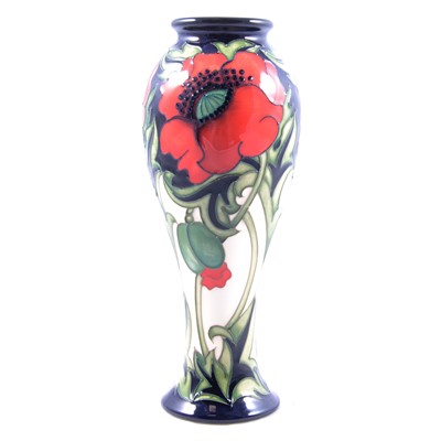 Lot 10 - Rachel Bishop for Moorcroft Pottery, a vase with Poppy design