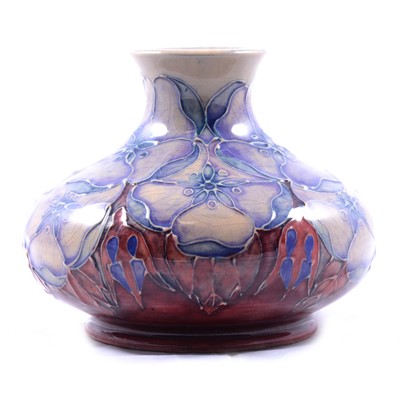 Lot 12 - Sally Tuffin for Moorcroft Pottery, 'Tudor Rose', two vases