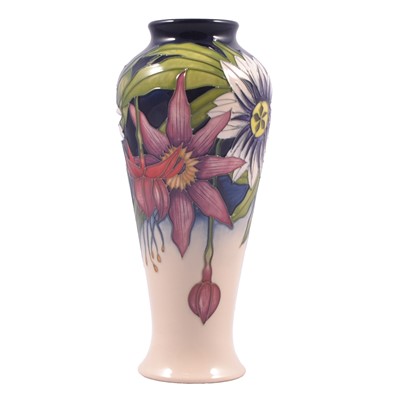 Lot 143 - Vicky Lovatt for Moorcroft Pottery, 'Sandbach Bouquet' pattern vase