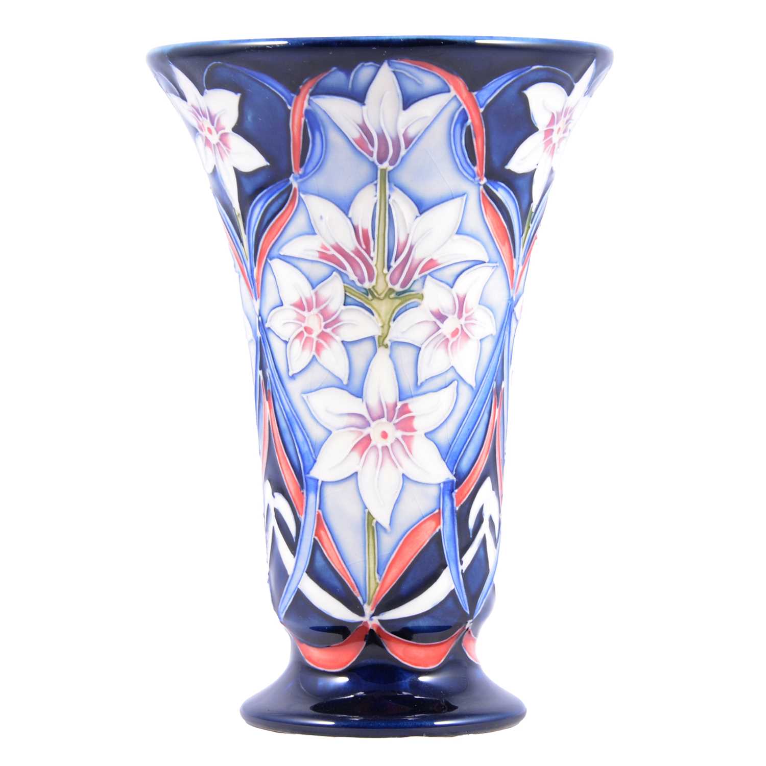 Lot 15 - Sian Leeper for Moorcroft Pottery, 'Atlantica' pattern vase
