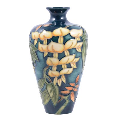 Lot 13 - Philip Gibson for Moorcroft Pottery, 'Wisteria' pattern vase