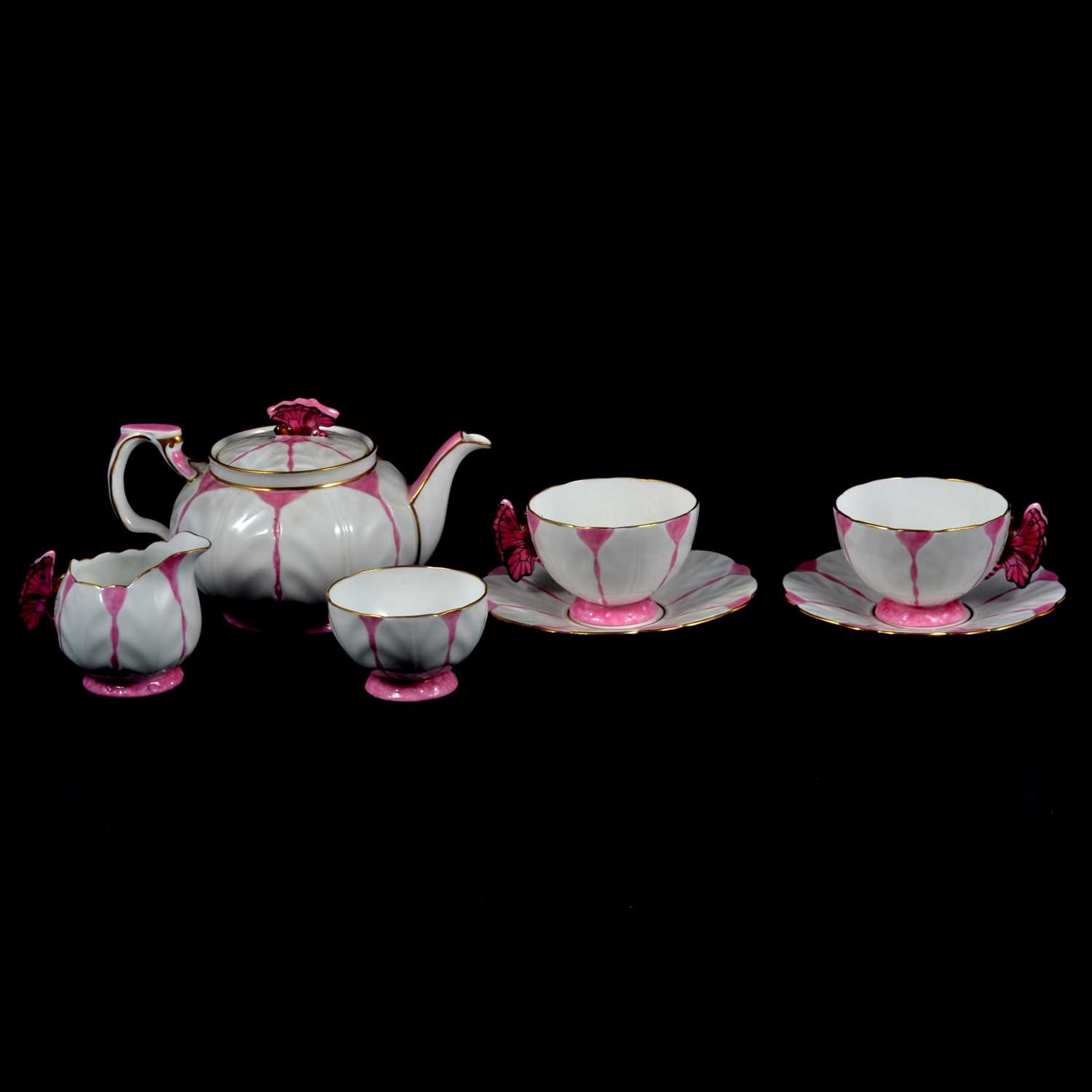 Lot 23 - Aynsley butterfly part teaset