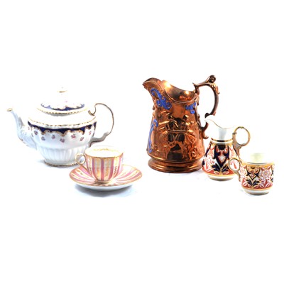 Lot 96 - Victorian part teaset, other mixed teaware and Victorian pottery.