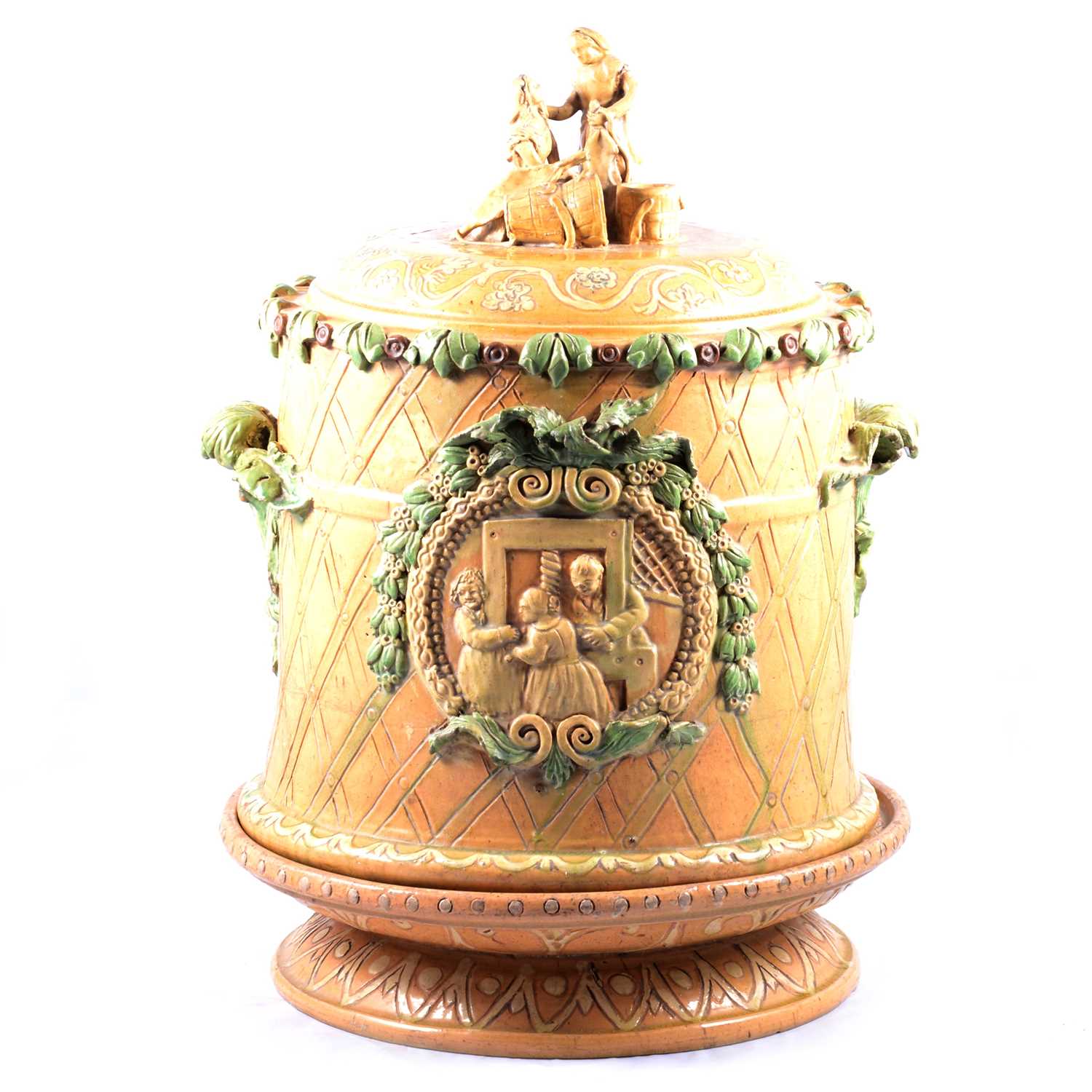 Lot 53 - Castle Headingham cheese dish and dome