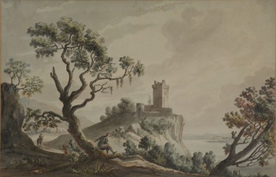 Lot 201 - Follower of Paul Sandby, Lakeland landscape