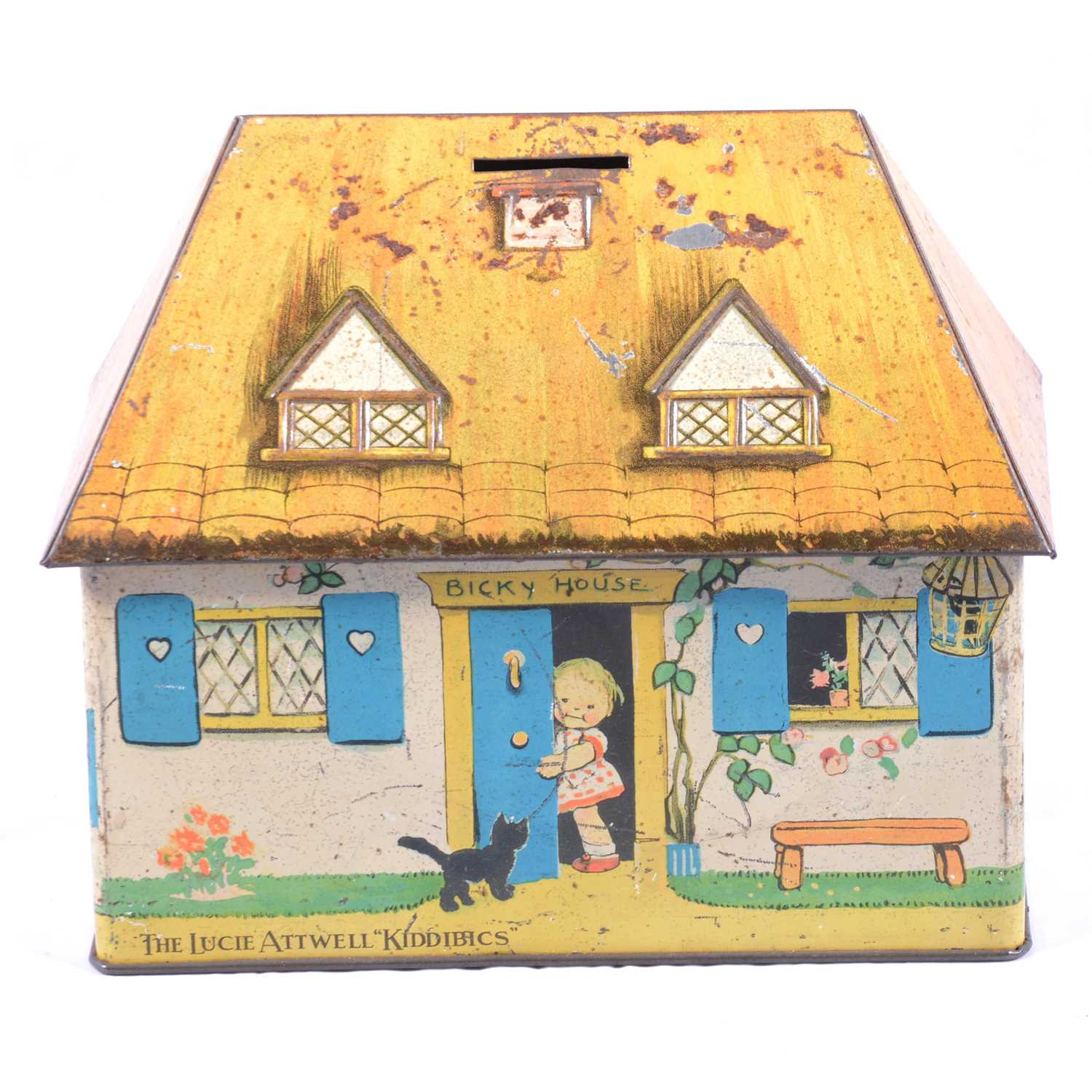 Lot 84 - Crawford's novelty tin, Bicky House, after Mable Lucie Atwell