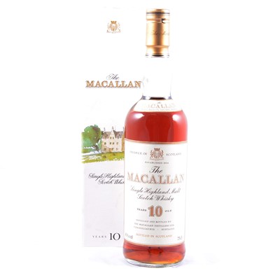 Lot 222 - Macallan, 10 year old, single malt Scotch whisky, 1990s bottling