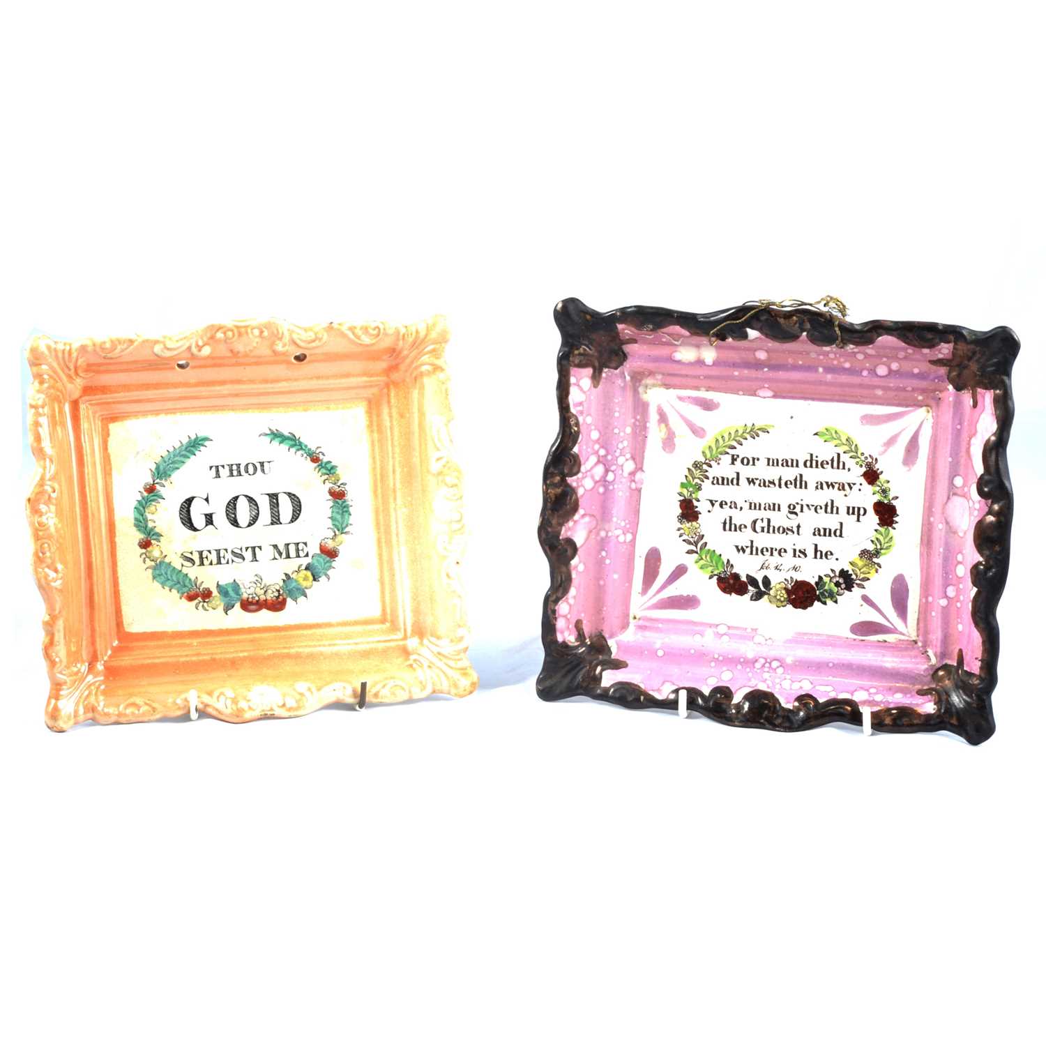 Lot 41 - Collection of seven Sunderland lustre wall plaques