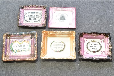 Lot 41 - Collection of seven Sunderland lustre wall plaques