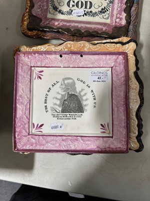 Lot 41 - Collection of seven Sunderland lustre wall plaques