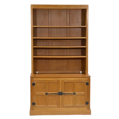 Lot 93 - Robert 'Mouseman' Thompson of Kilburn, oak sideboard bookcase