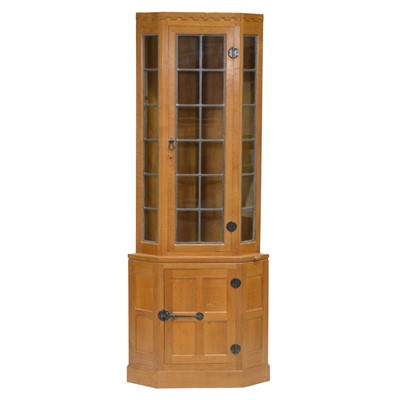 Lot 94 - Robert 'Mouseman' Thompson of Kilburn, an oak floorstanding corner cabinet