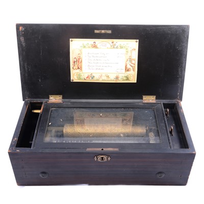 Lot 139 - 19th century Swiss musical box