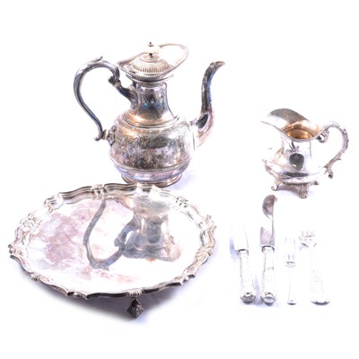 Lot 150 - A collection of silver and silver-plated wares