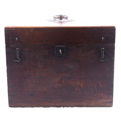 Lot 151 - Victorian oak box, and various copper and brass wares