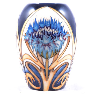 Lot 16 - Moorcroft Pottery - a Cornflower Cavalcade limited edition vase.