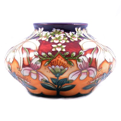 Lot 11 - Sally Guy for Moorcroft Pottery - a Queens Bouquet limited edition  vase.