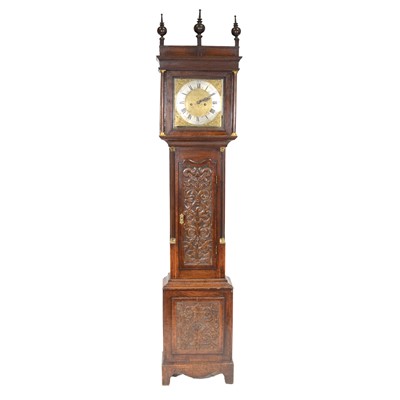 Lot 399 - Carved longcase clock