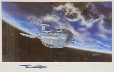 Lot 375 - G W Hutchins, Star Trek, The Adventure Begins - USS Enterprise (NX-01)