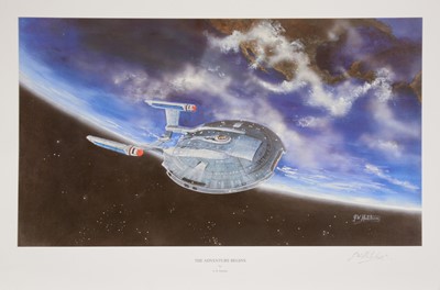 Lot 381 - G W Hutchins, Two unframed Star Trek prints