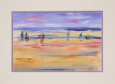 Lot 349 - G W Hutchins, Four beach scene watercolours