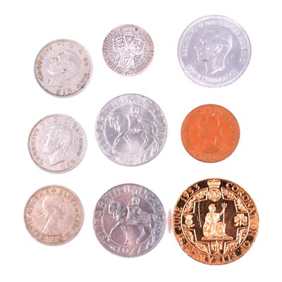 Lot 499 - A quantity of pre-decimal silver, nickel and copper coins.