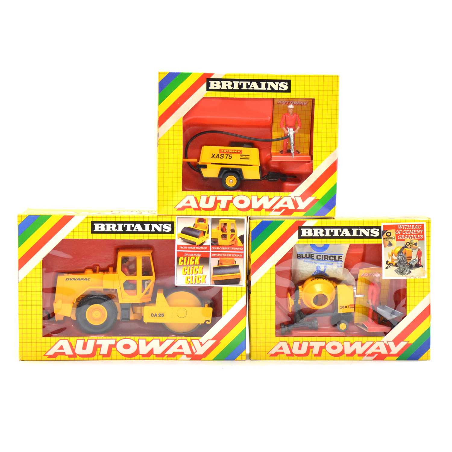 Lot 74 - Three Britains Autoways models, 9818, 9840, 9843, boxed