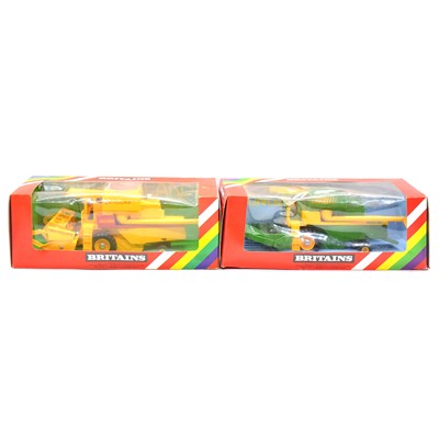 Lot 65 - Two Britains combine harvester models, 9575, 9576, boxed