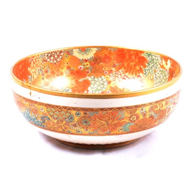 Lot 39 - Japanese Sastsuma pottery bowl, Kozan style