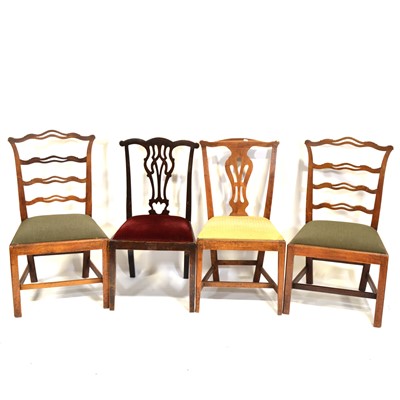 Lot 489 - Set of five 19th Century mahogany dining chairs and two others