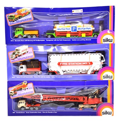 Lot 83 - Three Siku 1/55 scale die-cast models, boxed