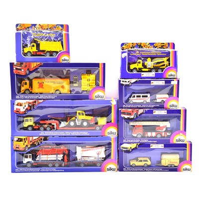 Lot 86 - Eight Siku die-cast models, boxed