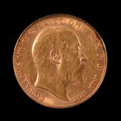 Lot 247 - Gold Full Sovereign, Edward VII, 1910