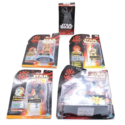 Lot 360 - Eighteen Hasbro Star Wars figures and toys, card backed