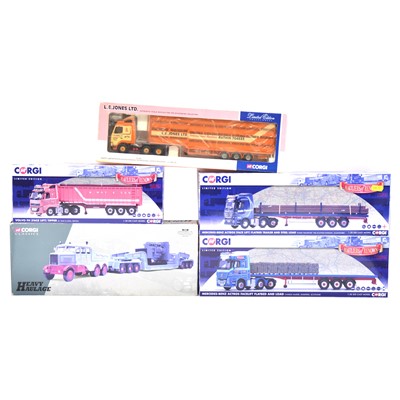 Lot 97 - Five Corgi die-cast lorries, boxed