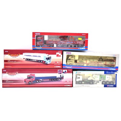 Lot 102 - Five Corgi die-cast lorries, boxed