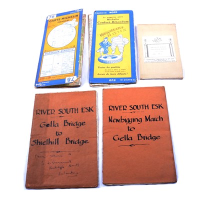 Lot 149 - Quantity of Road maps, Ordnance Survey maps and three French books.