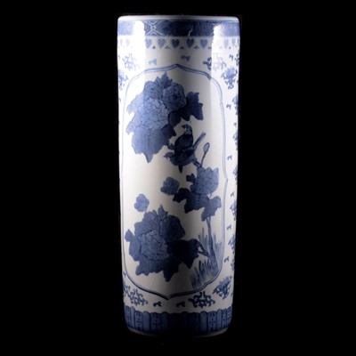 Lot 31 - Chinese blue and white umbrella stand