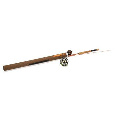 Lot 203 - Sage FLi 8100-4 model trout fishing rod, and a Sage reel