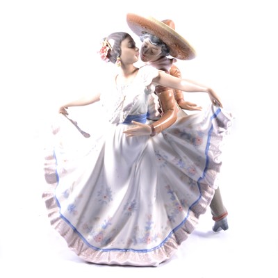 Lot 73A - Lladro porcelain model, Mexican Dancers