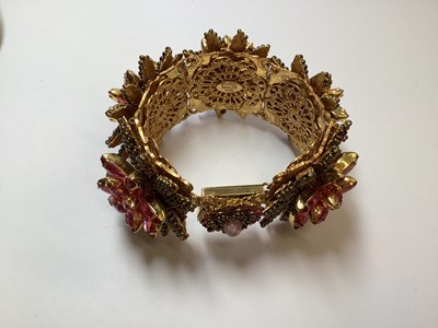 Lot 455 - Stanley Hagler N.Y.C. - a bracelet and earring suite.