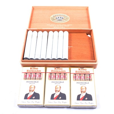 Lot 121 - Twenty Medallion petit corona cigars, and three packs of King Edwards