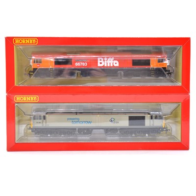 Lot 441 - Two Hornby OO gauge diesel locomotives, DCC ready, boxed