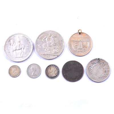 Lot 138 - Collection of pre-decimal coins including a set of four Maundy coins