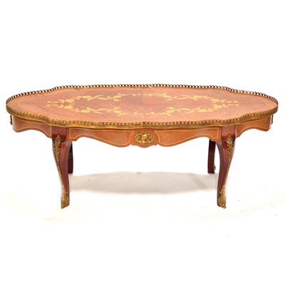 Lot 340 - Kingwood and inlaid coffee table