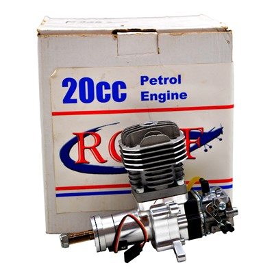 Lot 522 - RCGF 2-cycle 20cc model aircraft engine, boxed