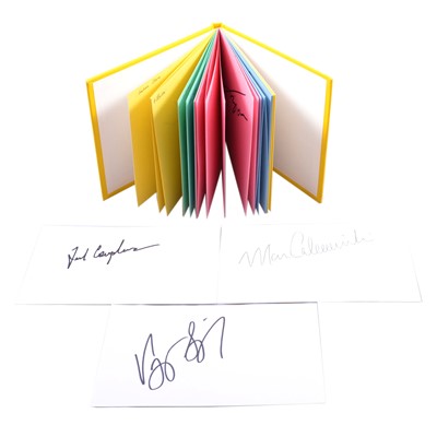 Lot 60 - Golfing autographs - a collection of signed index cards and an autograph album