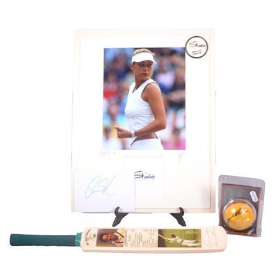 Lot 65 - Collection of assorted sporting autographs, including Athletics, Tennis, Cricket