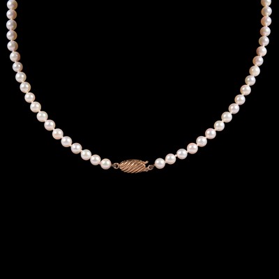 Lot 309 - A cultured pearl necklace.